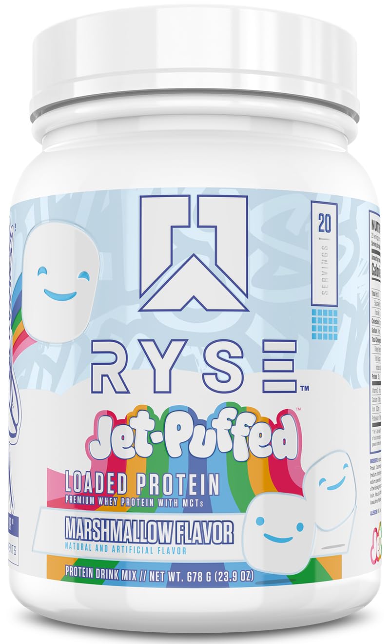 RYSE Loaded Protein Powder - Cinnamon Toast - 25g Whey Protein Isolate & Concentrate with Prebiotic Fiber & MCTs - Low Carb, Low Sugar, Digestive-Friendly - 20 Servings / 1.5 lb Tub