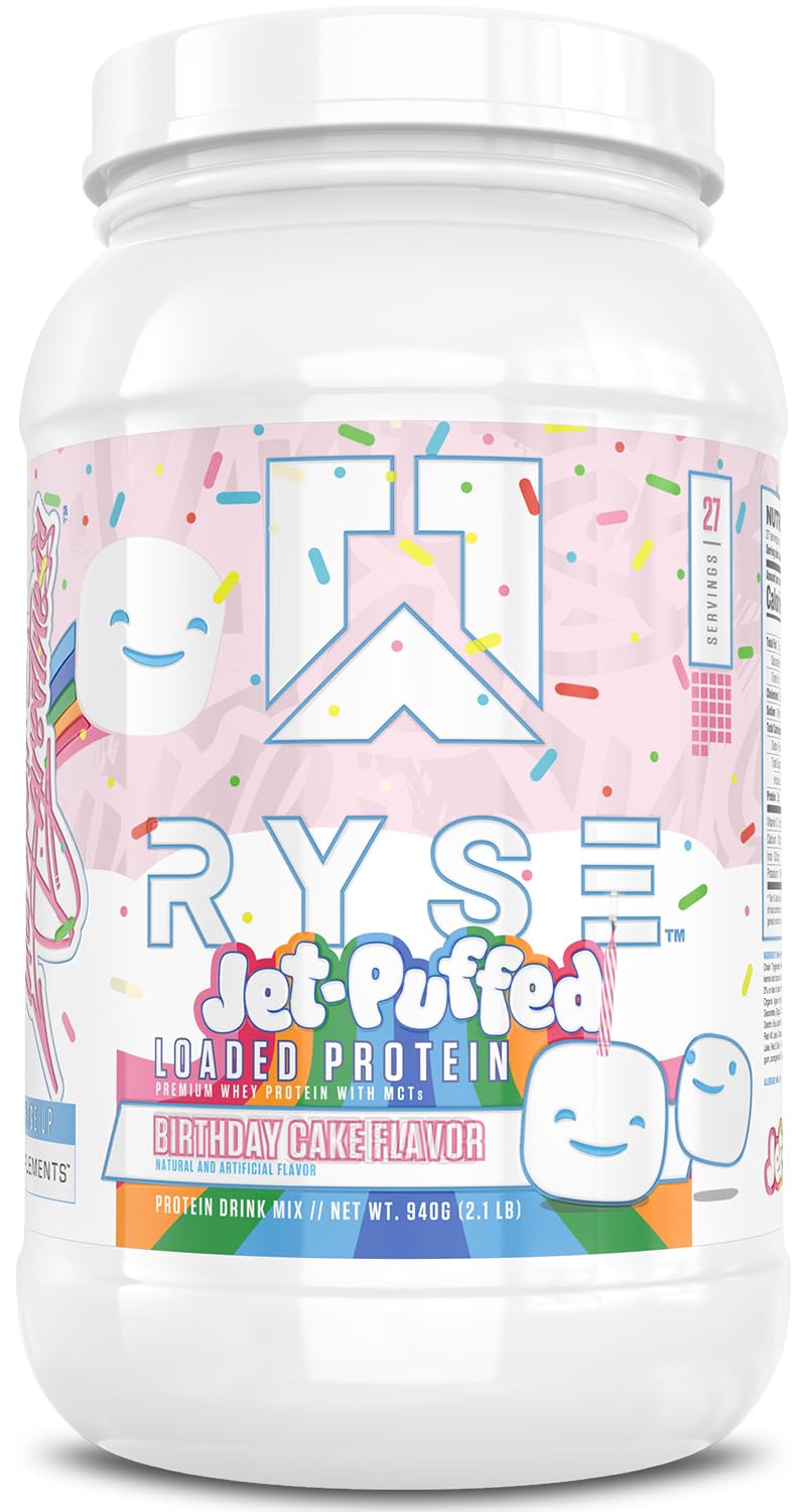 RYSE Loaded Protein Powder - Cinnamon Toast - 25g Whey Protein Isolate & Concentrate with Prebiotic Fiber & MCTs - Low Carb, Low Sugar, Digestive-Friendly - 20 Servings / 1.5 lb Tub
