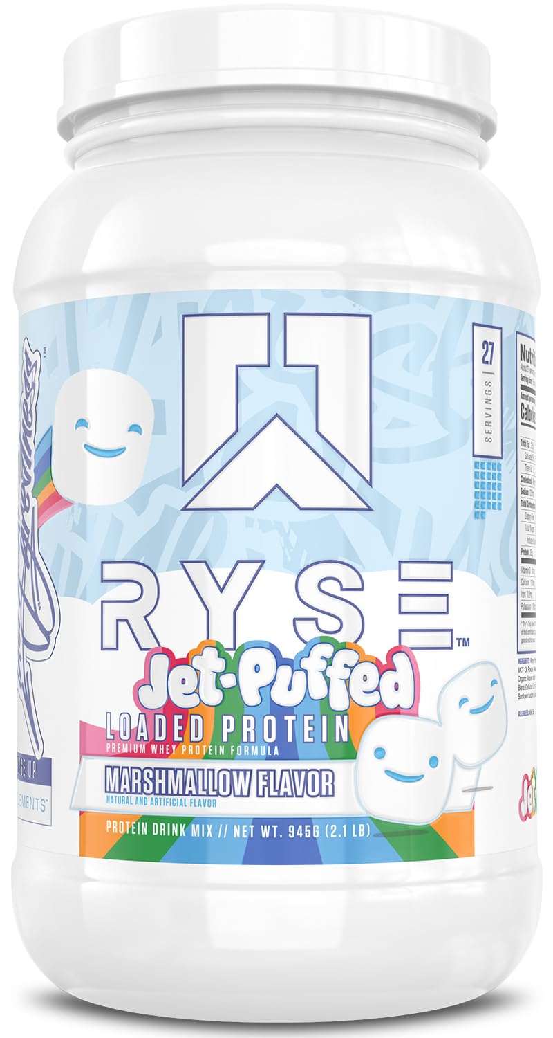 RYSE Loaded Protein Powder - Cinnamon Toast - 25g Whey Protein Isolate & Concentrate with Prebiotic Fiber & MCTs - Low Carb, Low Sugar, Digestive-Friendly - 20 Servings / 1.5 lb Tub