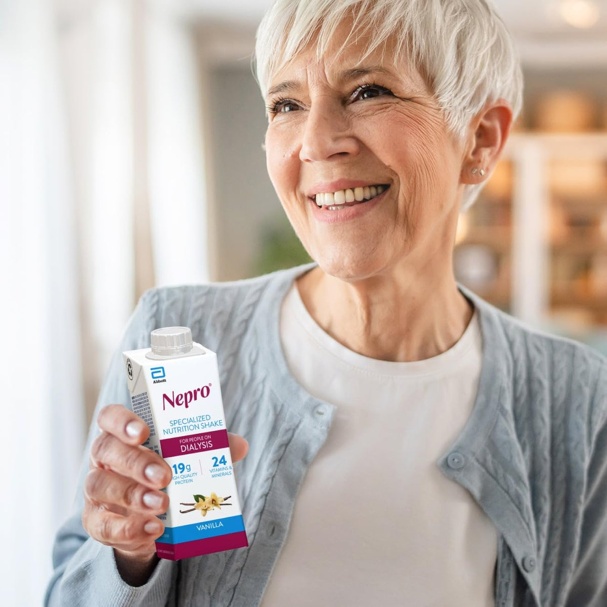 Nepro Renal Nutrition Shake for People on Dialysis, Vanilla Tetra, 24ct