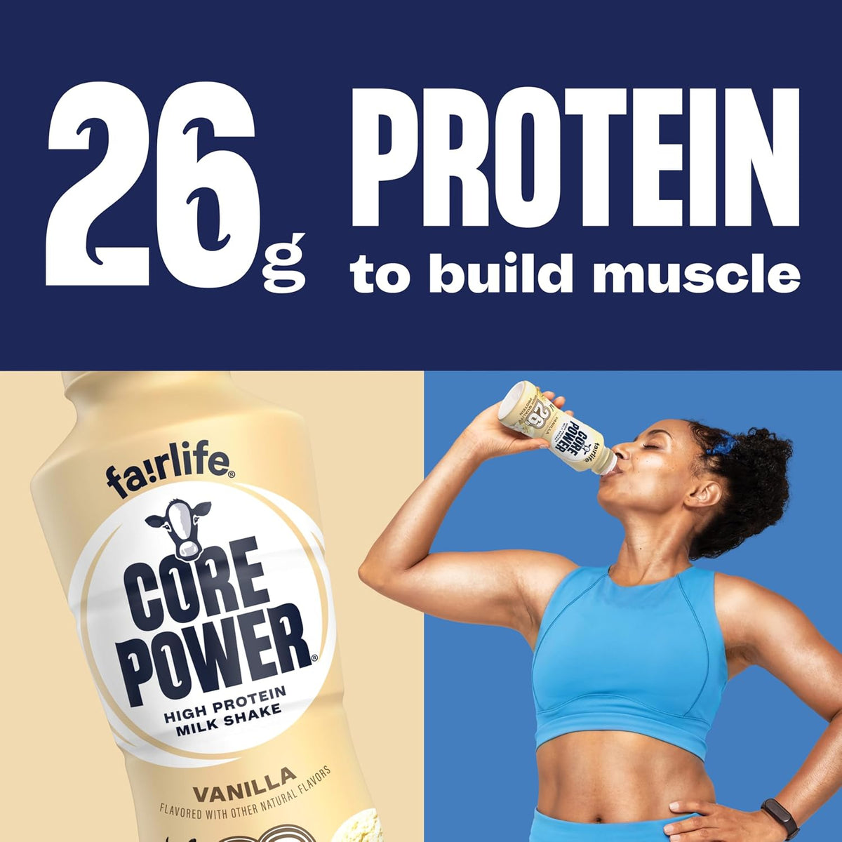 Core Power Fairlife 26g Protein Milk Shakes, Ready To Drink for Workout Recovery Liquid, Vanilla, 14 Fl Oz Bottle, kosher (Pack of 12)