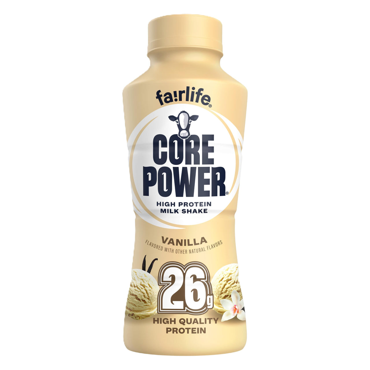 Core Power Fairlife 26g Protein Milk Shakes, Ready To Drink for Workout Recovery Liquid, Vanilla, 14 Fl Oz Bottle, kosher (Pack of 12)