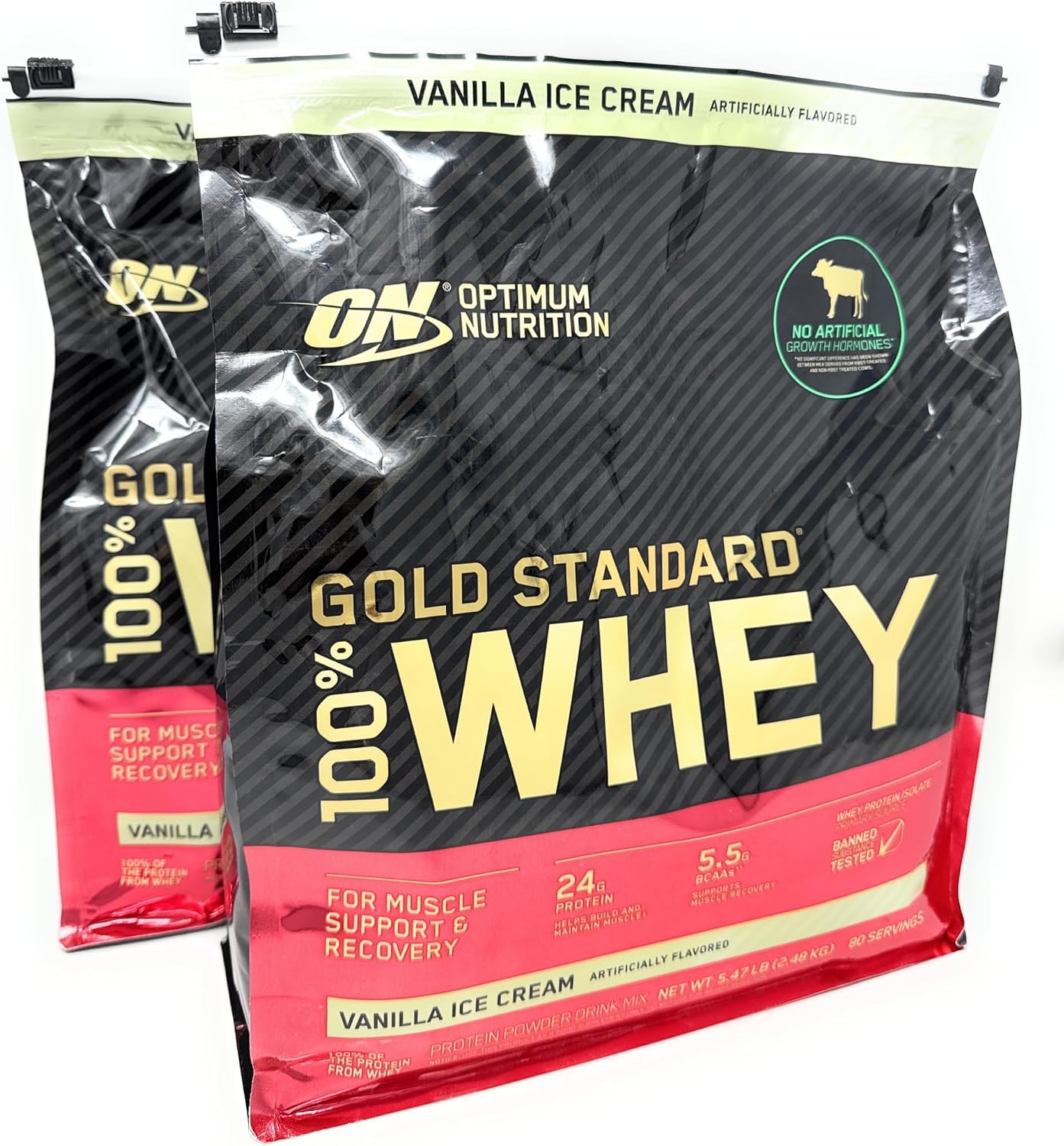 Optimum Nutrition Gold Standard 100% Whey Protein Powder, Vanilla Ice Cream, 10 Pound (Packaging May Vary)