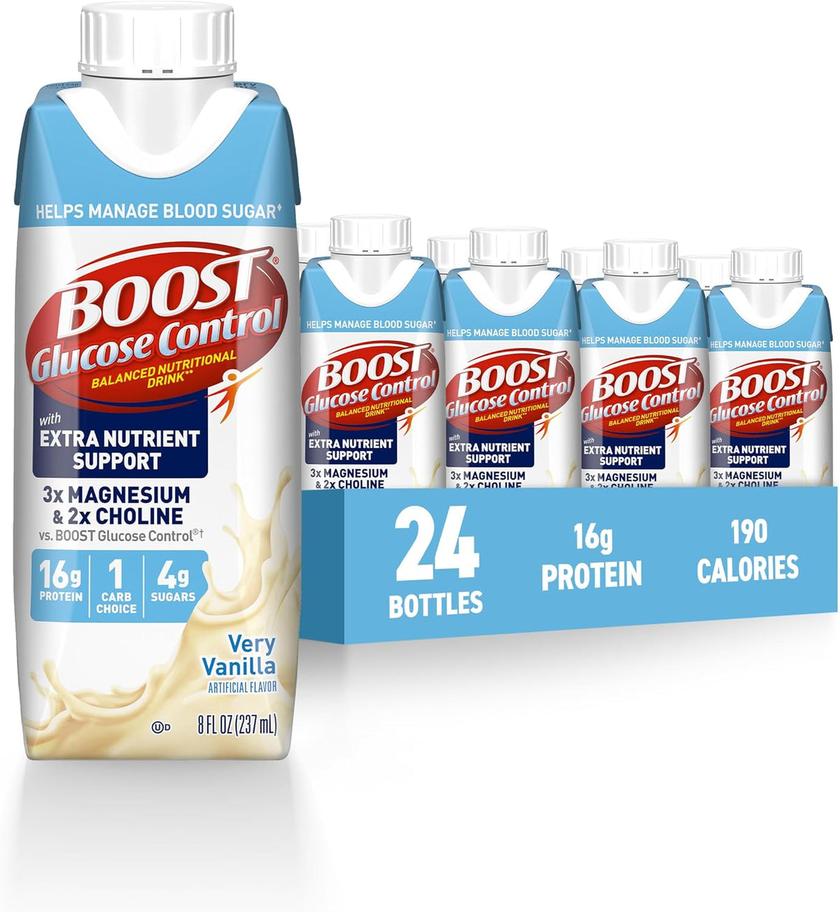 BOOST Glucose Control Ready to Drink Nutritional Drink, Vanilla, 8 FL OZ